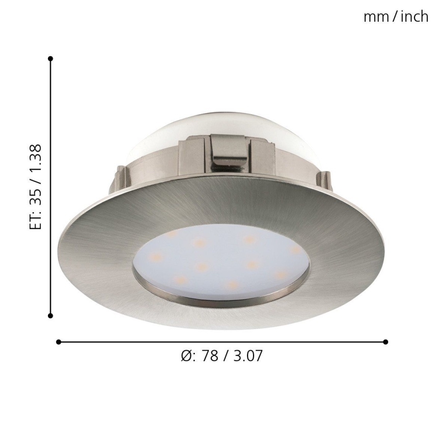 Eglo - Set 3x LED ugradna lampa PINEDA 1xLED/4,9W/230V
