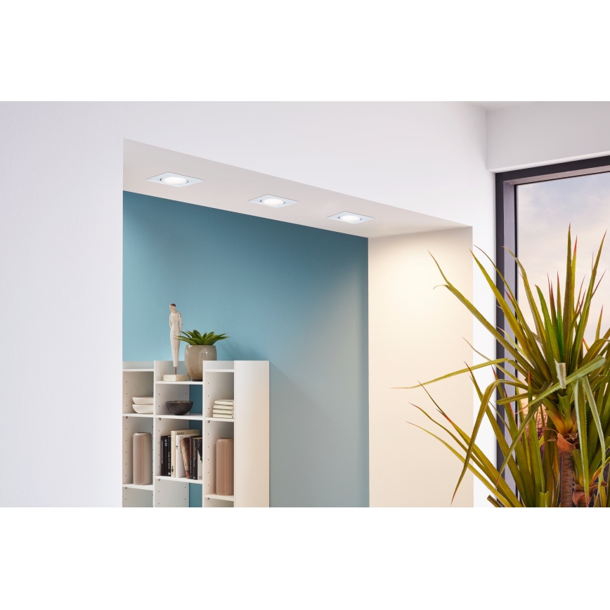 Eglo - Komplet 3x ugradnih LED plafonskih svetiljki PINEDA 1xLED/4,9W/230V