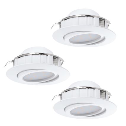 Eglo - Set 3x LED Ugradbeno svetlo PINEDA 1xLED/4,9W/230V