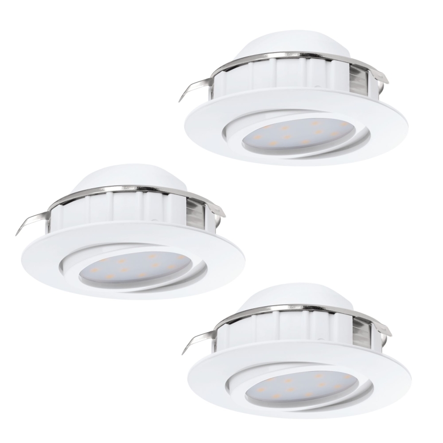 Eglo - Set 3x LED Ugradbeno svetlo PINEDA 1xLED/4,9W/230V
