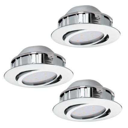 Eglo - Set 3x LED ugradna lampa PINEDA 1xLED/4,9W/230V