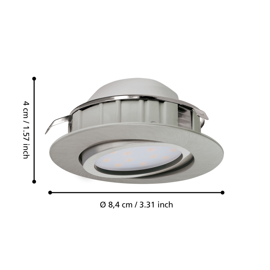 Eglo - Set 3x LED ugradna lampa PINEDA 1xLED/4,9W/230V