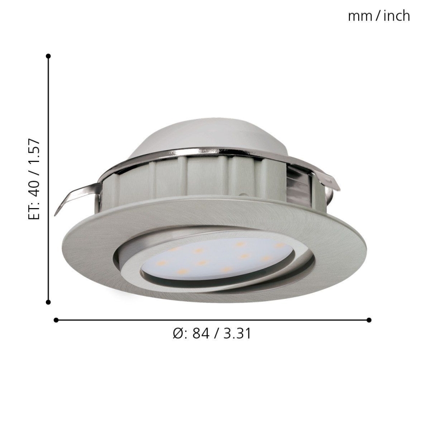 Eglo - Set 3x LED ugradna lampa PINEDA 1xLED/6W/230V