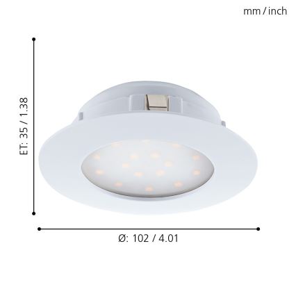 Eglo - LED ugradna lampa 1xLED/11W/230V