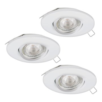 Eglo 95895 - Set 3x LED Ugradbeno svetlo PENETO 1 1xGU10-LED/3W/230V
