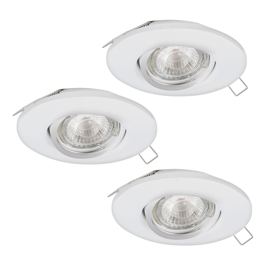 Eglo 95895 - Set 3x LED Ugradbeno svetlo PENETO 1 1xGU10-LED/3W/230V