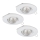 Eglo 95895 - Set 3x LED Ugradbeno svetlo PENETO 1 1xGU10-LED/3W/230V