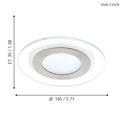Eglo - LED ugradna lampa 1xLED/11W/230V