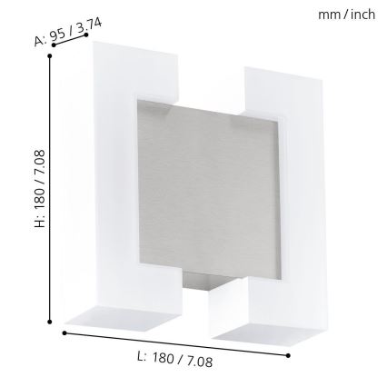 Eglo - LED Spoljna zidna lampa 2xLED/4,8W IP44