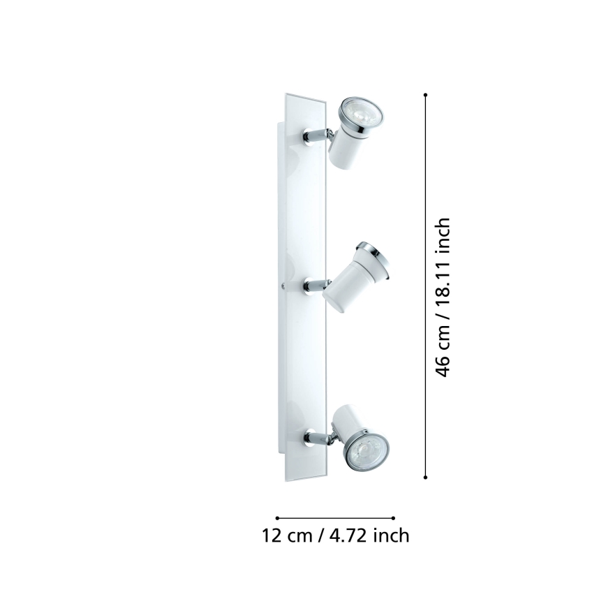 Eglo - LED reflektorska lampa za kupatilo 3xGU10-LED/3,3W/230V IP44