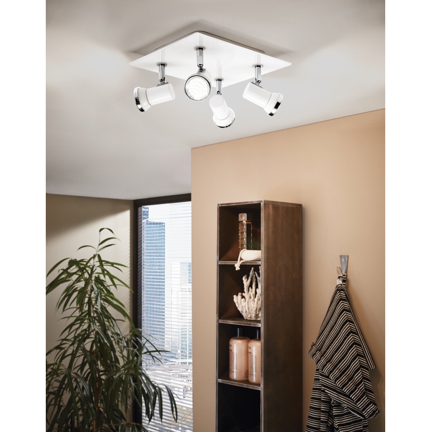 Eglo - LED reflektorska lampa za kupatilo 4xGU10-LED/3,3W/230V IP44