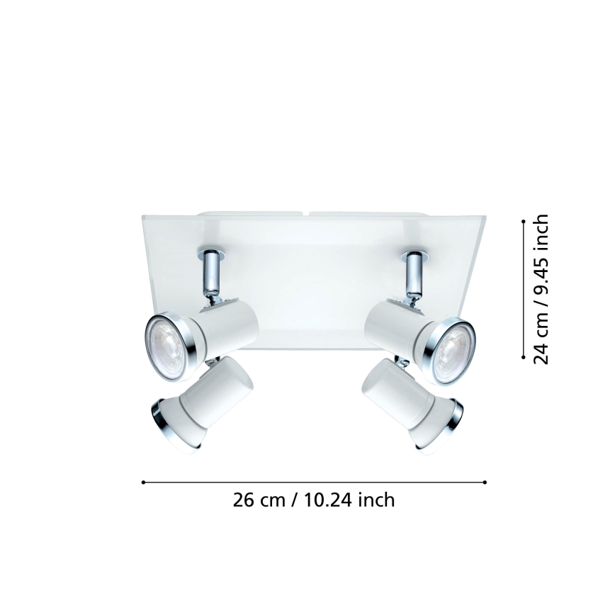 Eglo - LED reflektorska lampa za kupatilo 4xGU10-LED/3,3W/230V IP44