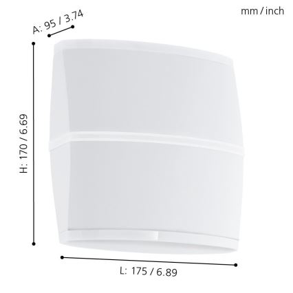Eglo - LED Spoljna zidna lampa 2xLED/6W IP44