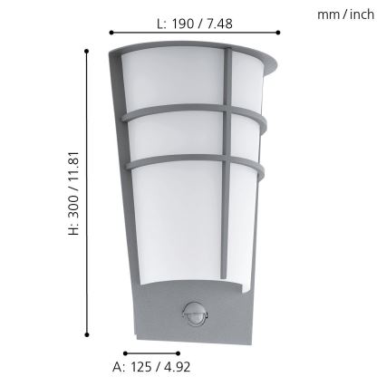 Eglo - LED Zidno spoljašnje osvetljenje sa senzorom 2xLED/2,5W