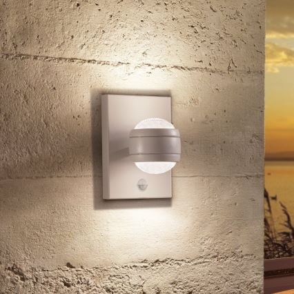 Eglo - LED Zidno spoljašnje osvetljenje sa senzorom 2xLED/3,7W IP44
