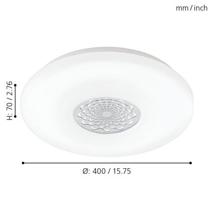 Eglo - LED plafonjera LED/24W/230V