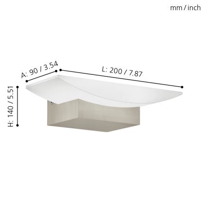 Eglo - LED zidna lampa 1xLED/5,6W/230V