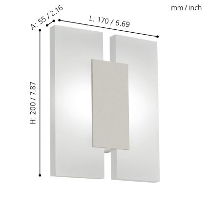 Eglo - LED zidna lampa 2xLED/4,5W/230V