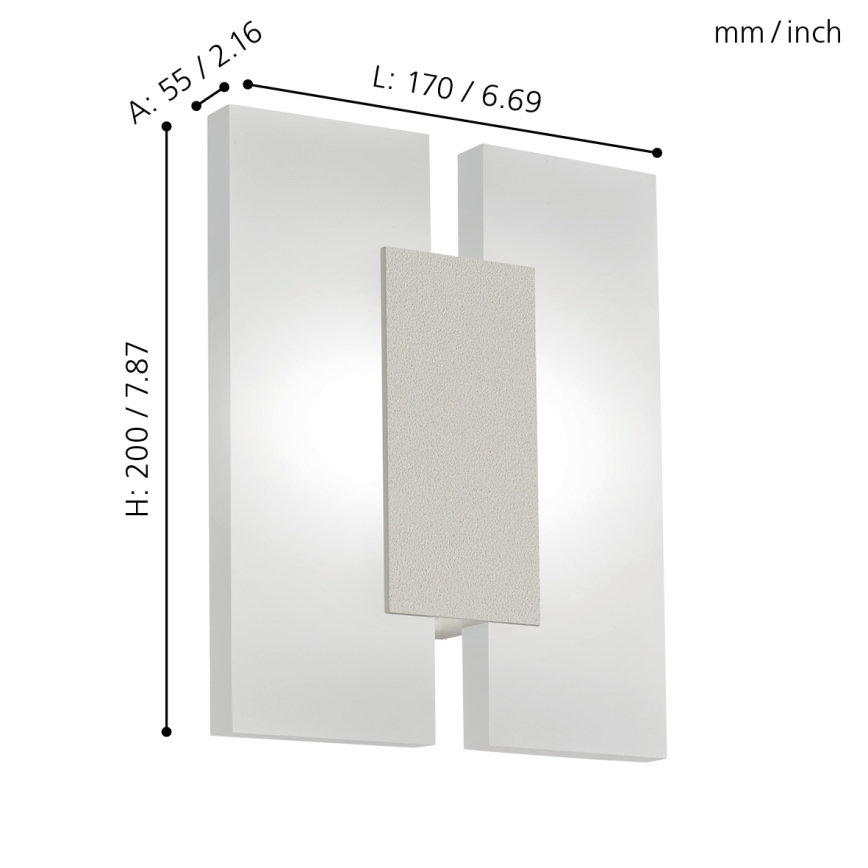 Eglo - LED zidna lampa 2xLED/4,5W/230V