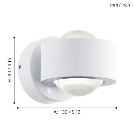 Eglo - LED zidna lampa 2xLED/2,5W/230V
