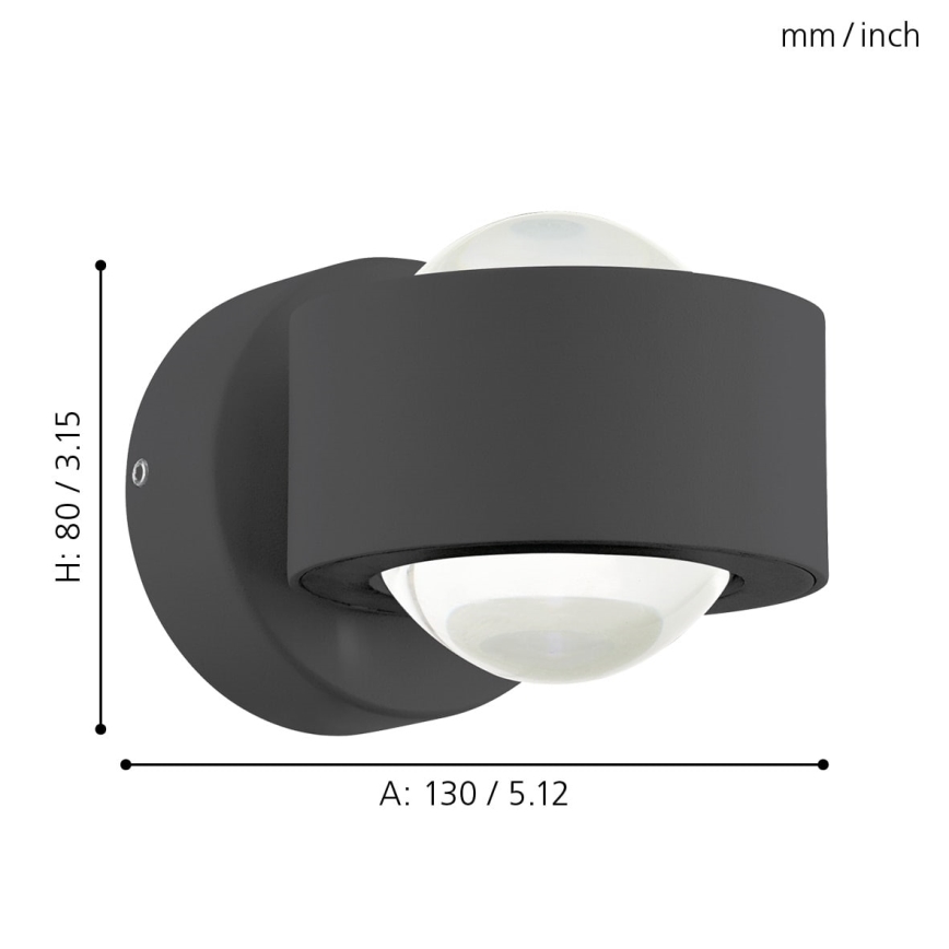 Eglo - LED zidna lampa 2xLED/2,5W/230V