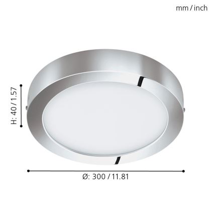 Eglo 96058 - LED Osvetljenje za kupatilo FUEVA 1 LED/22W/230V IP44