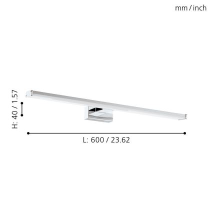 Eglo - LED Lampa za kupatilo LED/11W/230V 4000K 60 cm IP44