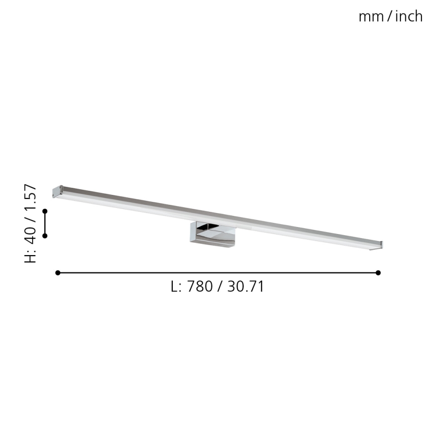 Eglo - LED Lampa za kupatilo LED/14W/230V 4000K 78 cm IP44