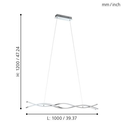 Eglo - LED Luster 3xLED/13W/230V