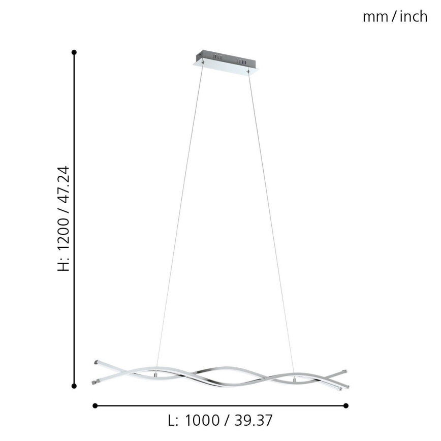 Eglo - LED Luster 3xLED/13W/230V