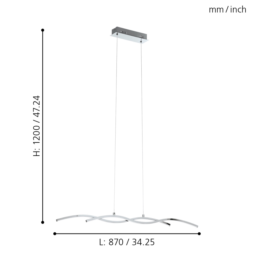 Eglo - LED Luster 2xLED/9W/230V