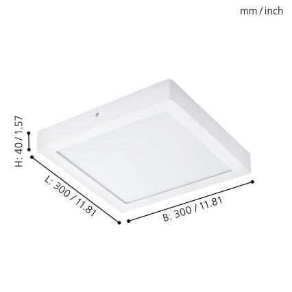 Eglo 96169 - LED Plafonjera za kupatilo FUEVA 1 LED/22W/230V IP44