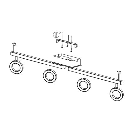 Eglo - Reflektorska lampa 4xLED/3,2W + 2xLED/3,3/230V