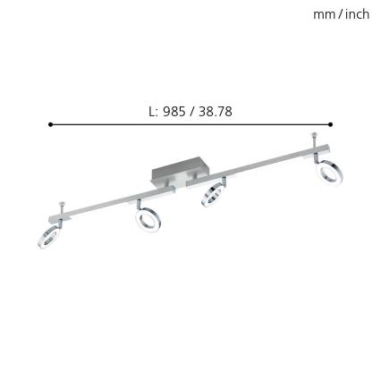 Eglo - Stropno spot svetlo 4xLED/3,2W + 2xLED/3,3/230V