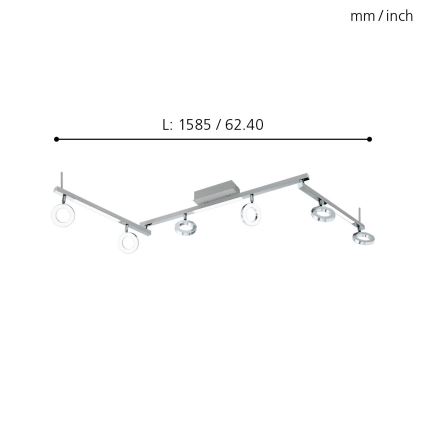 Eglo - Reflektorska lampa 6xLED/3,2W + 3xLED/3,3/230V