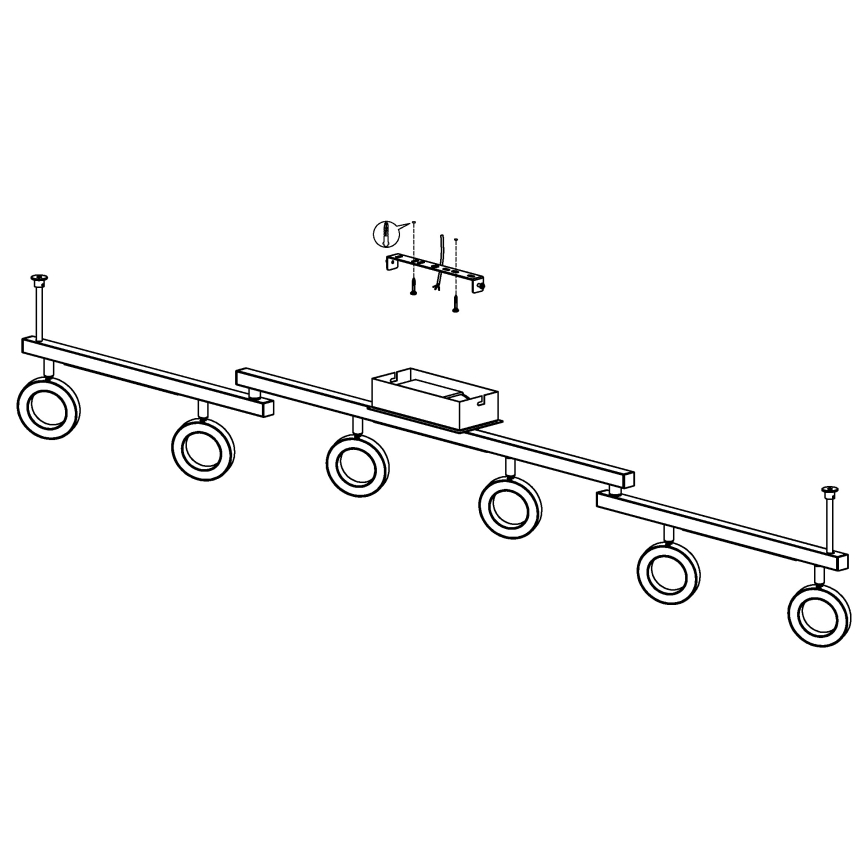 Eglo - Reflektorska lampa 6xLED/3,2W + 3xLED/3,3/230V