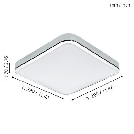 Eglo - LED Svijetiljka za kupaonicu LED/16W/230V IP44