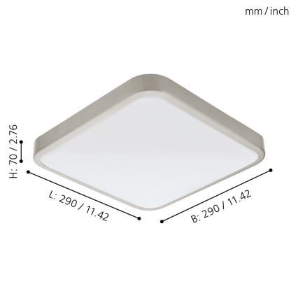 Eglo - LED Osvetljenje za kupatilo LED/16W/230V IP44