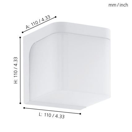 Eglo - LED Spoljna zidna lampa LED/4,9W/230V IP44
