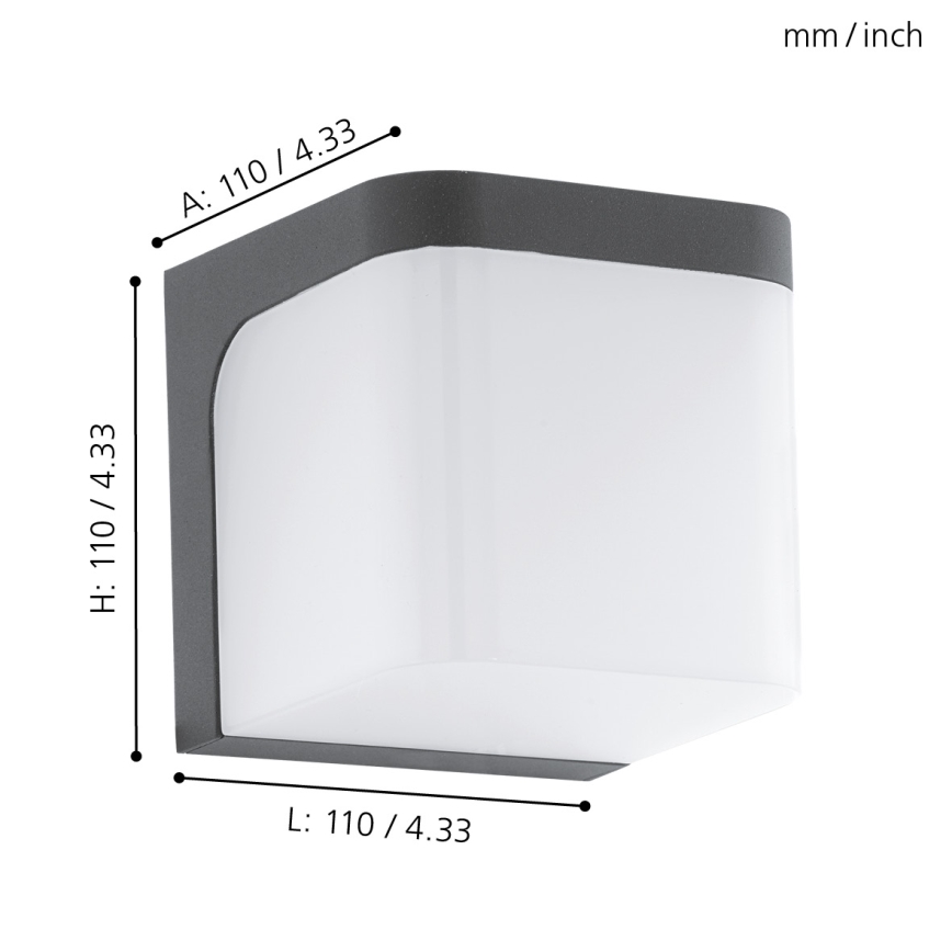 Eglo - LED Spoljna zidna lampa LED/4,9W/230V IP44