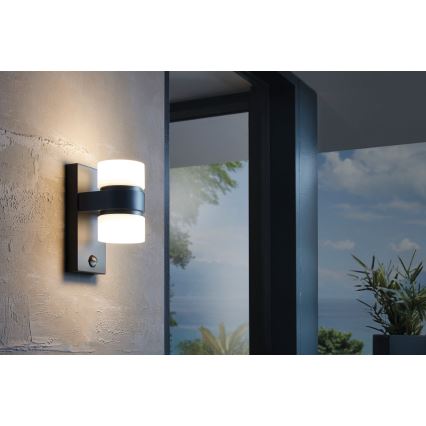 Eglo - LED Zidno spoljašnje osvetljenje sa senzorom 2xLED/6W IP44