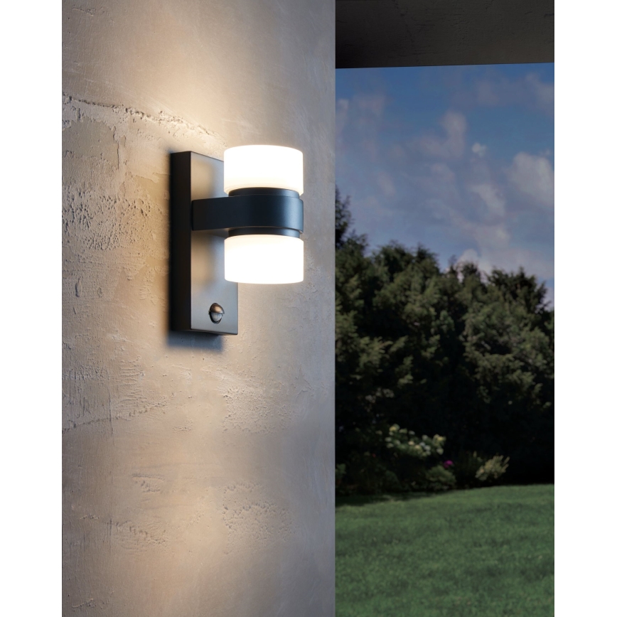 Eglo - LED Zidno spoljašnje osvetljenje sa senzorom 2xLED/6W IP44