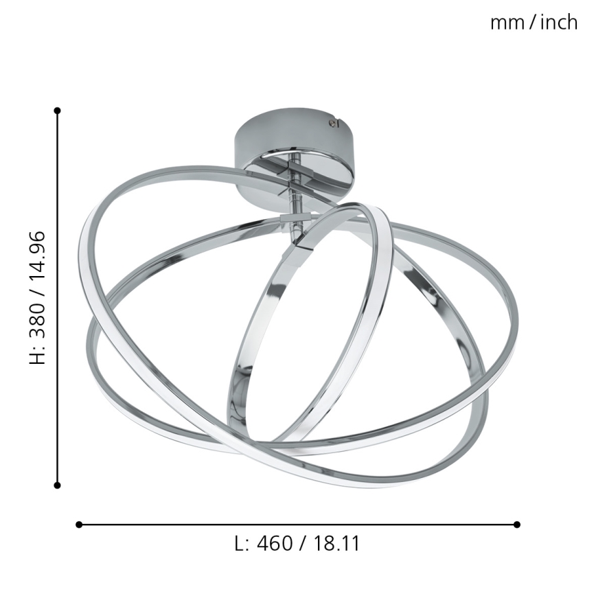 Eglo - LED Plafonjera 3xLED/12W+14W+9W/230V