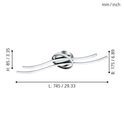 Eglo - LED Plafonjera LED/6W+LED/7W
