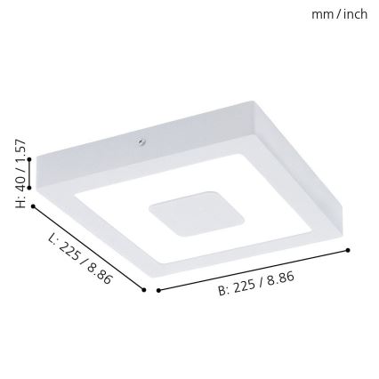 Eglo - LED plafonjera za kupatilo LED/16,5W/230V IP44