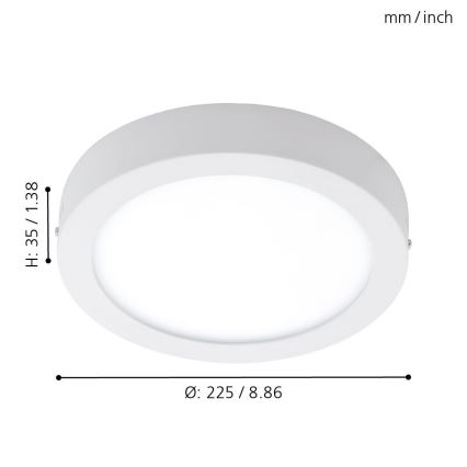 Eglo - LED spoljna plafonska svetiljka LED/16,5W/230V IP44