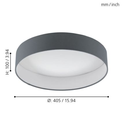 Eglo - LED Prigušiva plafonjera 1xLED/18W/230V
