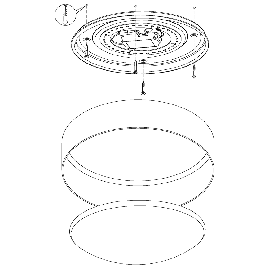 Eglo - LED Prigušiva plafonjera 1xLED/18W/230V