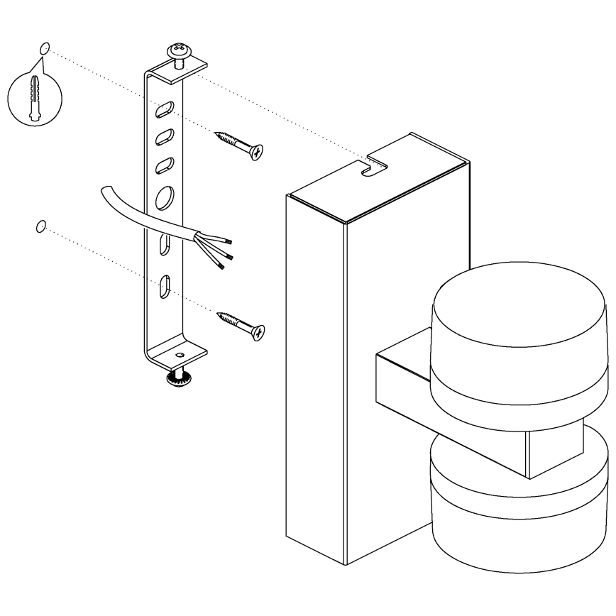 Eglo - LED Prigušiva zidna lampa za kupaonicu 2xLED/7,2W/ IP44