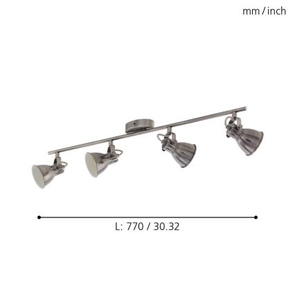 Eglo - LED Reflektorska lampa 4xGU10/3,3W/230V